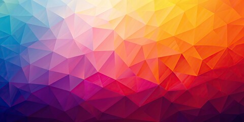 Obraz premium angled, vibrant, digital, pattern, angle, backdrop,rainbow, spectrum, vibrant, Rainbow gradient polygon shaped background tilted at an angle featuring shades of orange pink and purple