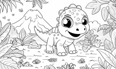 coloring page of a cartoon