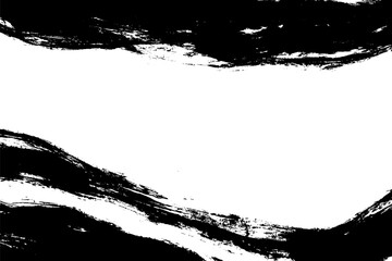 黒色の筆で描いたようなラインの和風の背景イラスト