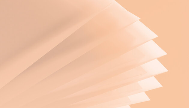 Illustration of 3D rendered modern art against peach background