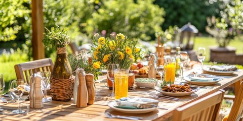 Summer Garden Table Setting.