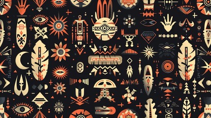 tribal pattern seamless wallpaper