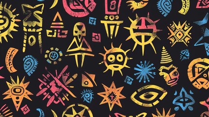 tribal pattern seamless wallpaper