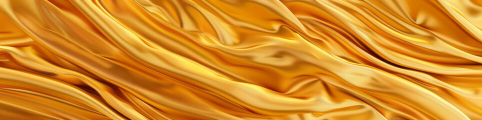 Fototapeta premium Golden lines create a flowing pattern on silk, giving an impression of luxury and elegance.