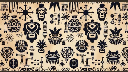 tribal pattern seamless wallpaper