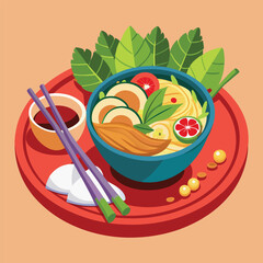 Thai foods vector art, Foods Vector Illustration  