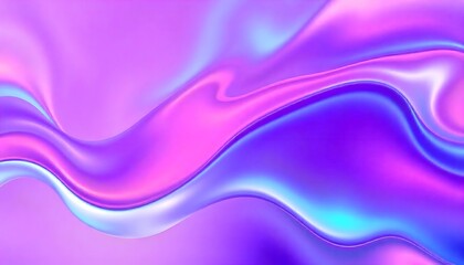 Fototapeta premium Swirling, iridescent liquid with hues of purple and blue, Holo gradient. reminiscent of a cosmic nebula