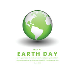 Happy Earth Day for Banner, poster and card design. Vector illustration