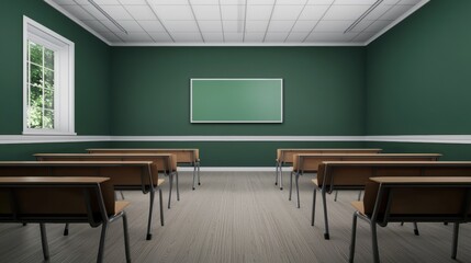 Fototapeta premium Futuristic Virtual Classroom: Holographic Lessons in Ultra HD Technology