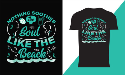 Summer Beach Vibes Typography T-Shirt Design