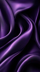 Abstract Purple Silk Fabric with Draped Folds