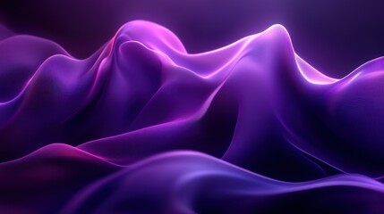 Obraz premium Abstract Purple Swirling Waves with a Glowing Peak