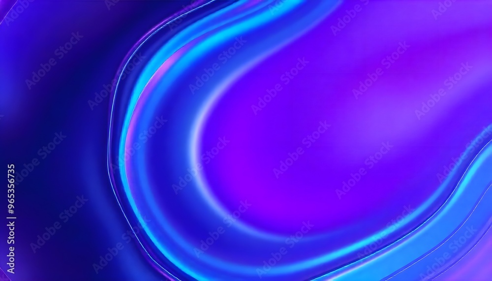 Poster abstract holo gradient render 3d object with a reflective surface and iridescent colors.