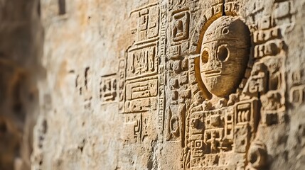 Ancient Humanoid Alien Figures Guiding Primitive Human Construction in Stone Carvings