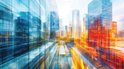 Fototapeta premium Cityscape with Motion Blur