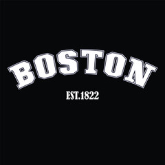Boston typography design vector, usa state shirt design vector. Jersey design vector, T-shirt design for usa