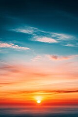 Obraz premium vibrant sunset over the ocean