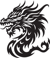 black dragon head