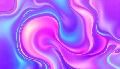 Abstract Holo gradient Render 3D object with a reflective surface and iridescent colors.