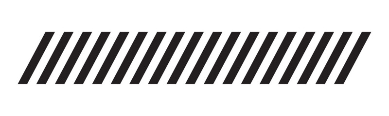 Slash line border, diagonal lines. Divider strip Tilt strip geometric abstract border. Diagonal grid. Geometric dashed tape