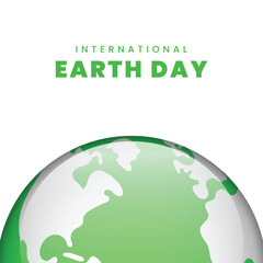 International earth day concept. Vector concepts for graphic and web design, business presentation, marketing and print.