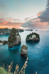 Beautiful sunrise at Diamond Beach, Nusa Penida, Bali. Indonesia. summer background and summer vacation concept. © Balnyes Visuals