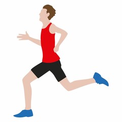 Running man illustration. Flat image