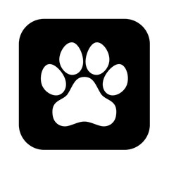 Dog Paw silhouette. Vector image