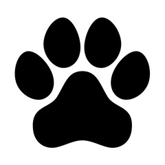 Dog Paw silhouette. Vector image