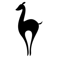 Deer animal silhouette. Vector image
