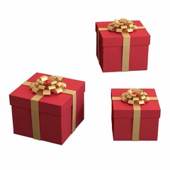 Christmas decorations, New Year's decor, isolated on white background, 3D illustration, cg render