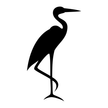 recommend clip art: Ibis bird animal silhouette. Vector image