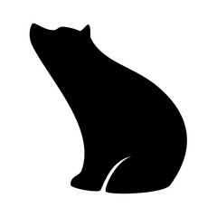 Bear animal silhouette. Vector image
