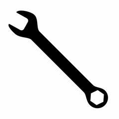 Wrench icon silhouette. Design image