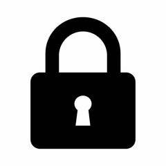 Padlock icon silhouette. icon image