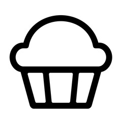 Cupcake icon silhouette. Vector image