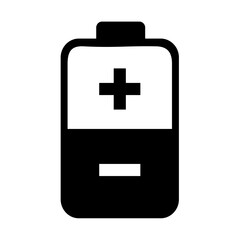 Battery icon silhouette. Design image