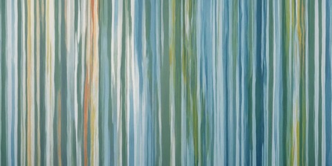 Obraz premium Serene Vertical Striped Pattern in Blue, Green, and White with D