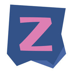 Letter Z Decorative Magazine Collage Style