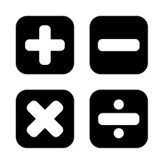 Obraz premium Math icon set vector image