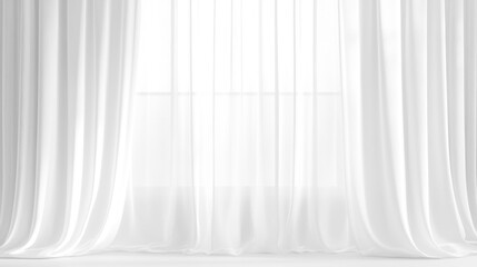 Obraz premium Soft white curtains background for graphic design or wallpaper.