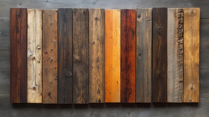 A harmonious blend of pine wood swatches, featuring rich, earthy colors and rustic patterns, styled with a classic touch for an authentic, cozy atmosphere