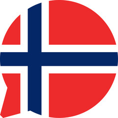 Fototapeta premium Chat Icon on NORWAY Flag