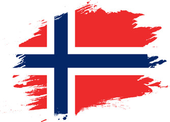 Grunge Brush On Flag Of NORWAY