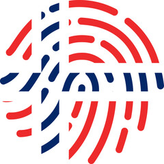 Obraz premium NORWAY Flag Impact rounded effect