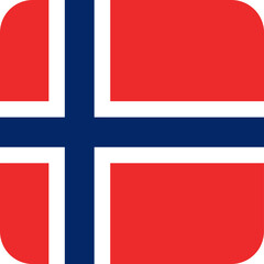NORWAY Flag Square Icon