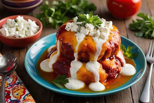 Decadent Creamy Drizzle with Feta Sauce in an Eye-Catching Presentation