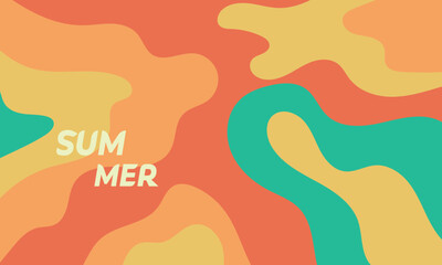 Background summer A creative concept for a summer-themed bright cover, card, or poster in a minimalistic style, perfect for corporate identity, branding, social media ads, and promotions.