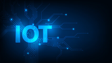 Futuristic Internet of things concept. Communication technology and Internet networking.