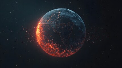 Fototapeta premium Satellite Derived Temperature Fluctuations Across a Continent in Real Time